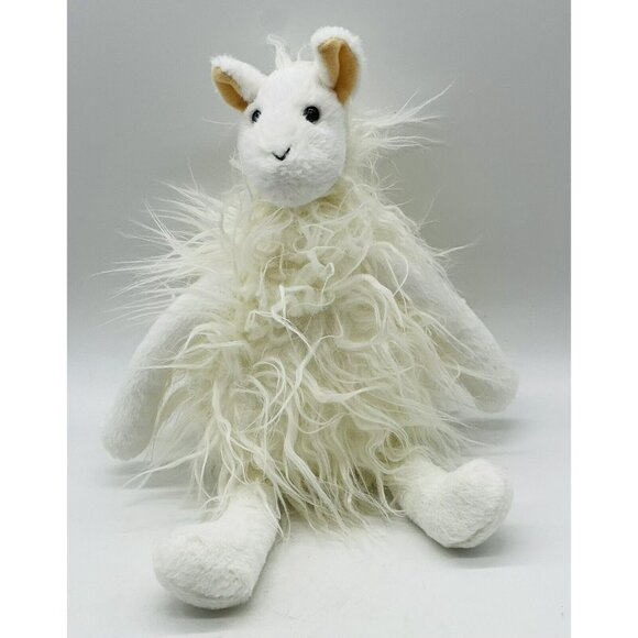 Aurora Llama Plush White Fuzzy 9 inch Stuffed Animal 2019 Alpaca - Picture 1 of 10